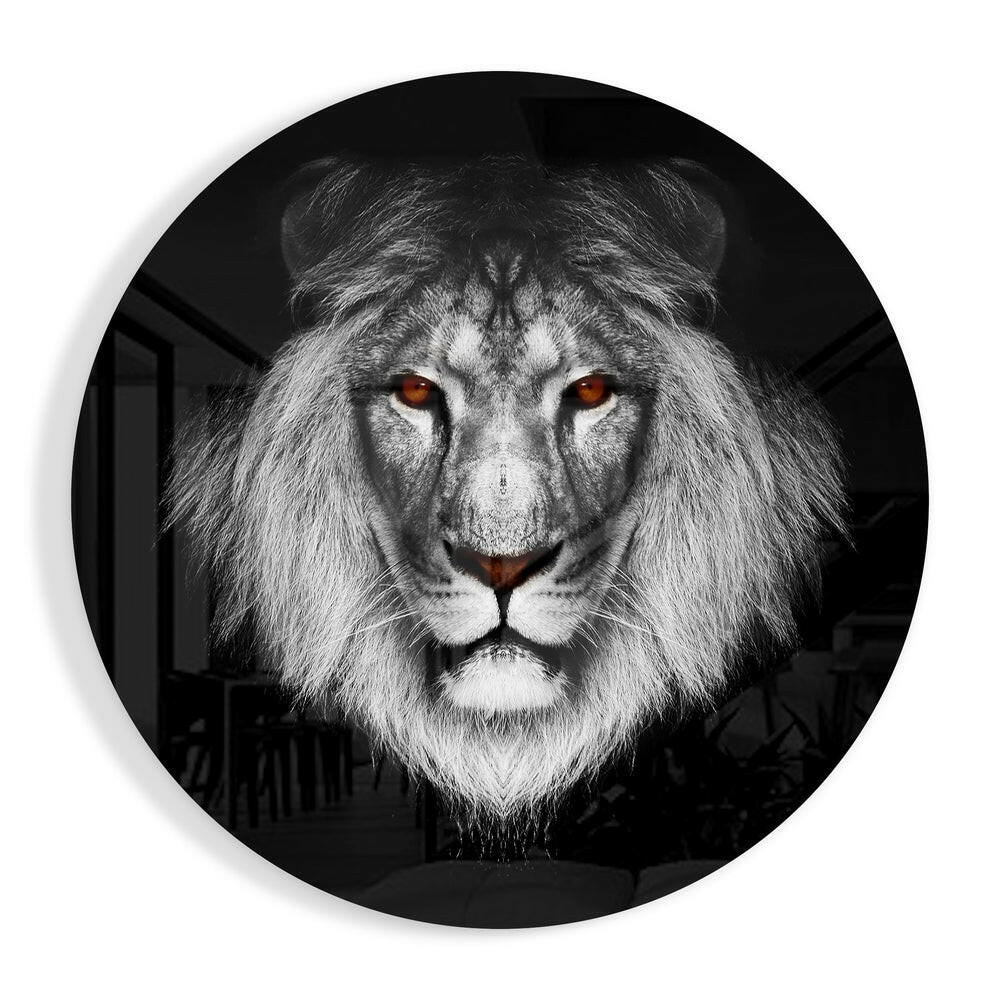 Lion Glass Wall Art.