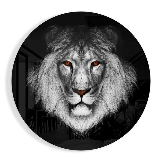 Lion Glass Wall Art.