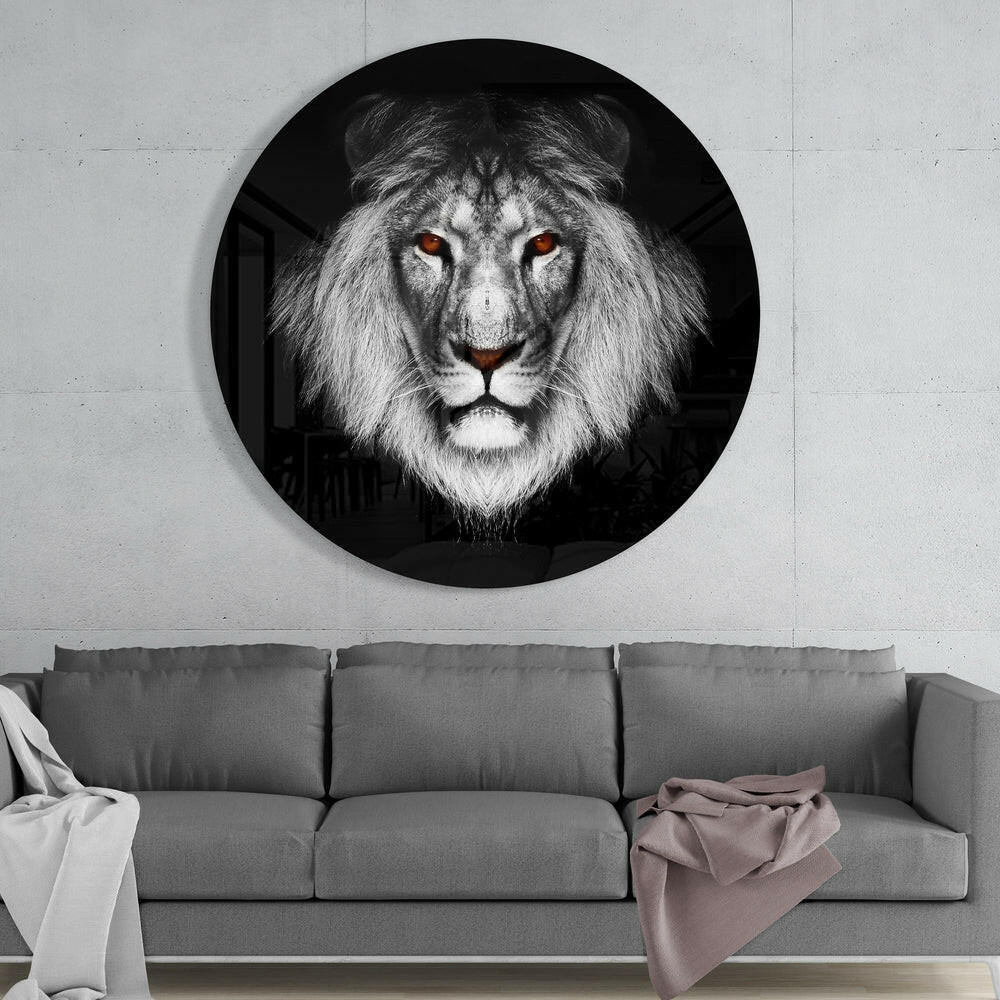 Lion Glass Wall Art.