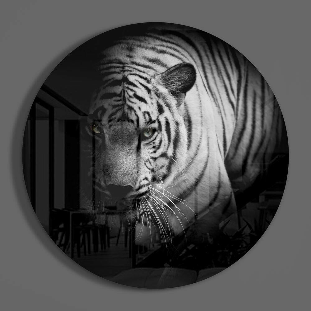 Tiger Glass Wall Art.
