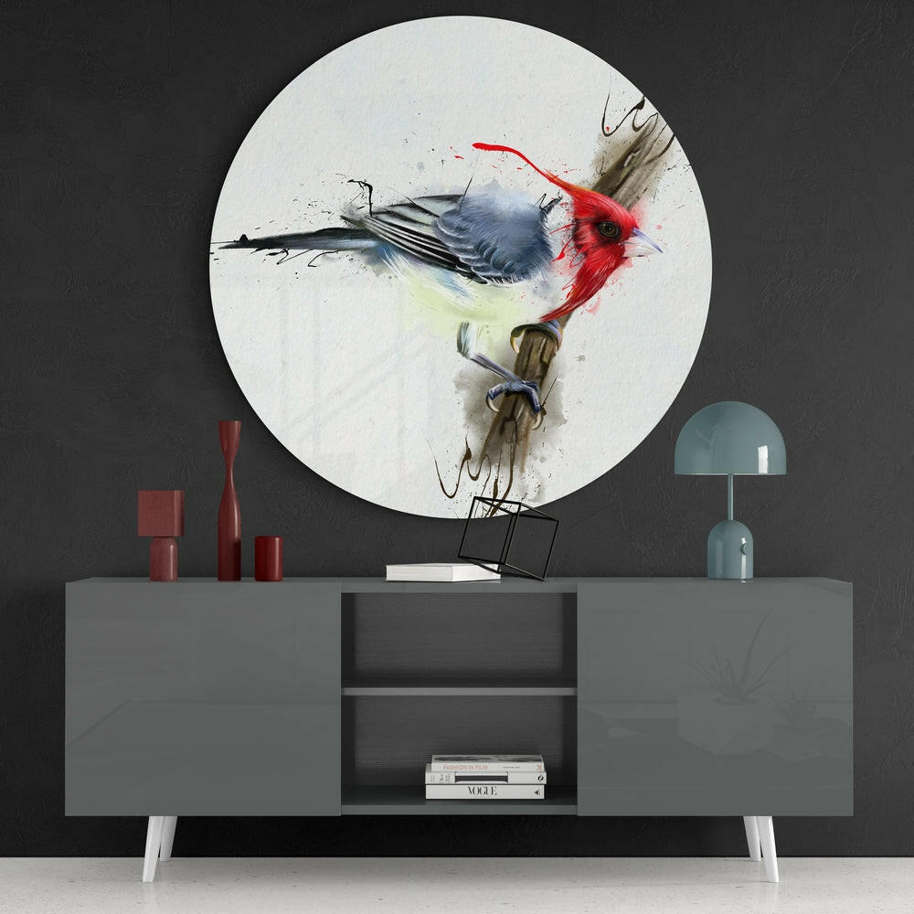 Bird Glass Wall Art.