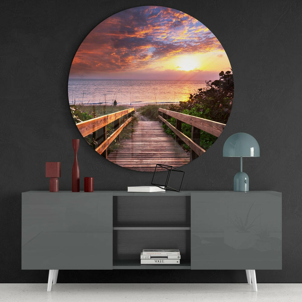 Sunset Glass Wall Art.