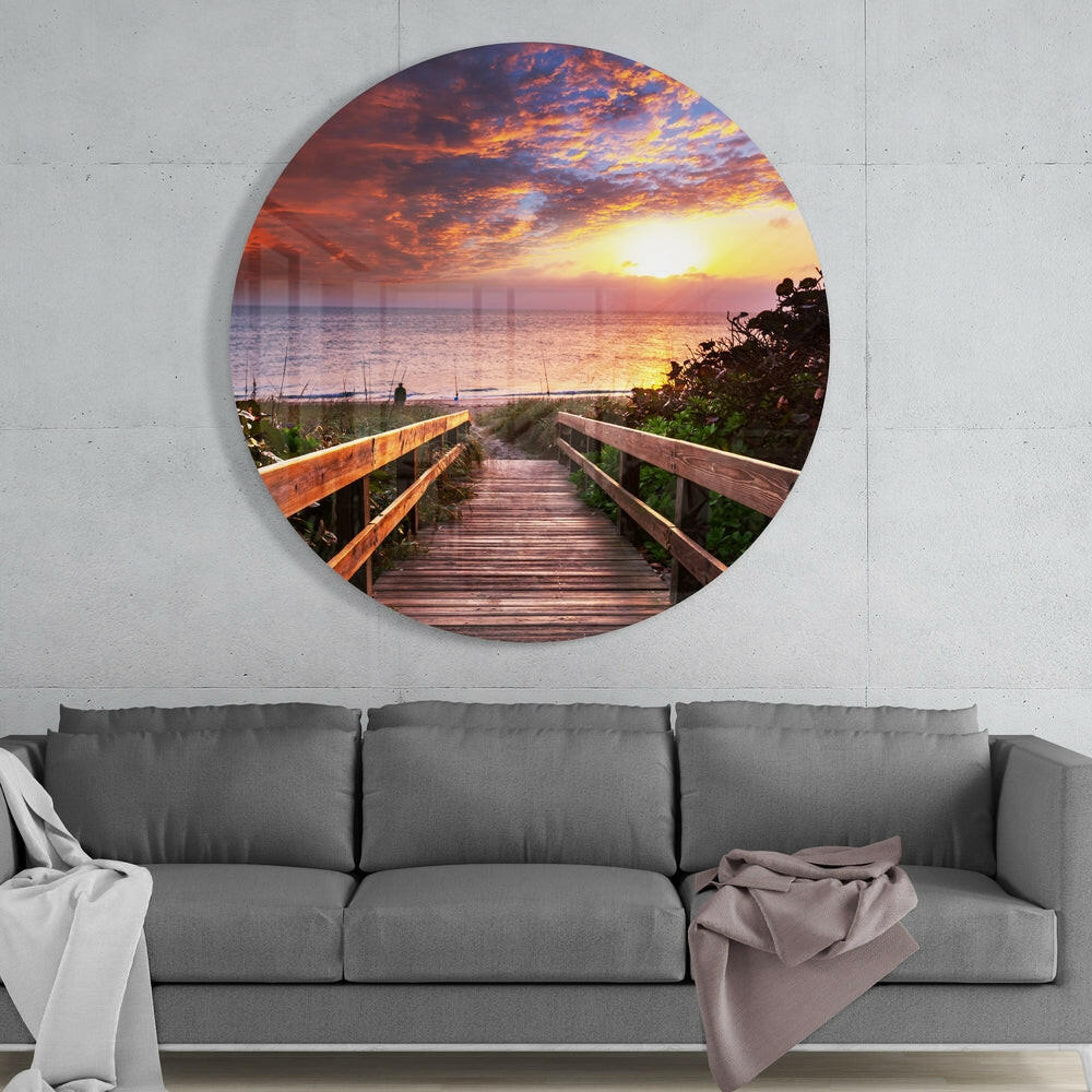 Sunset Glass Wall Art.