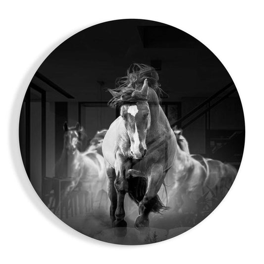Horses Glass Wall Art.