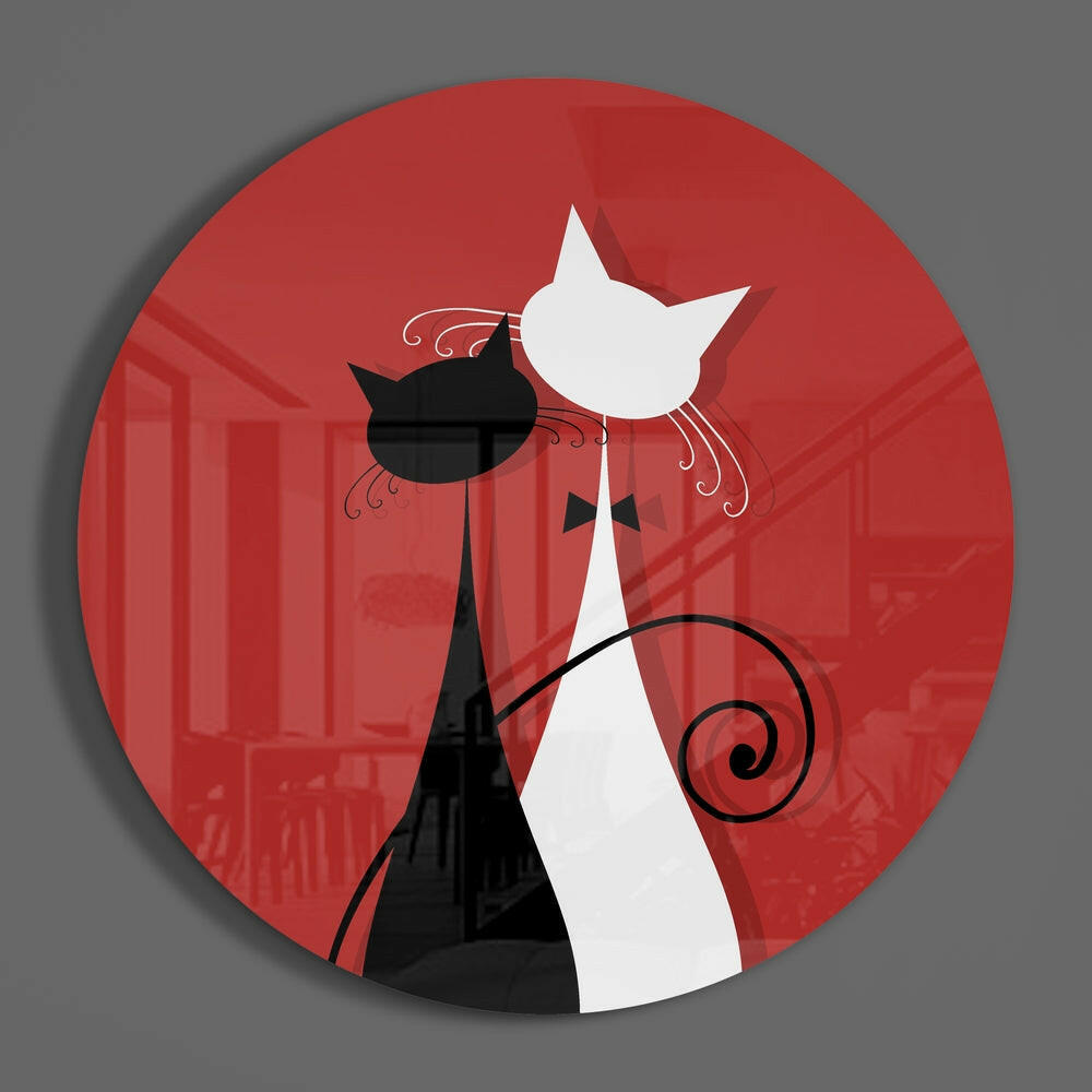 Cats Glass Wall Art.