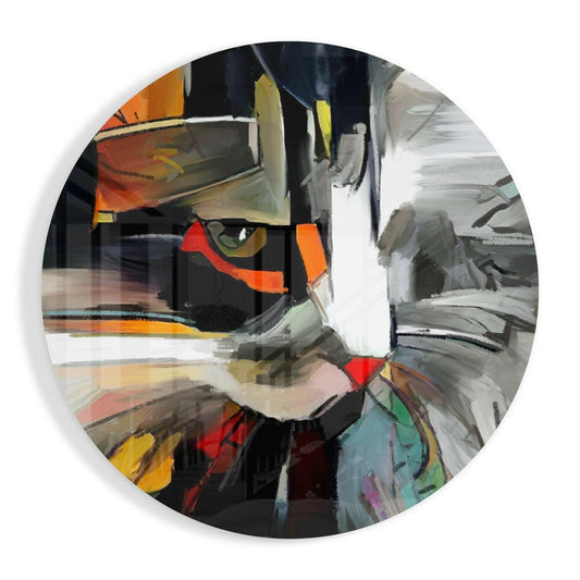 Cat Glass Wall Art.