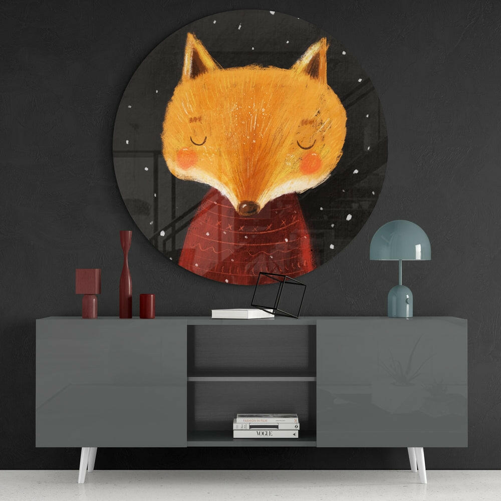 Fox Glass Wall Art.