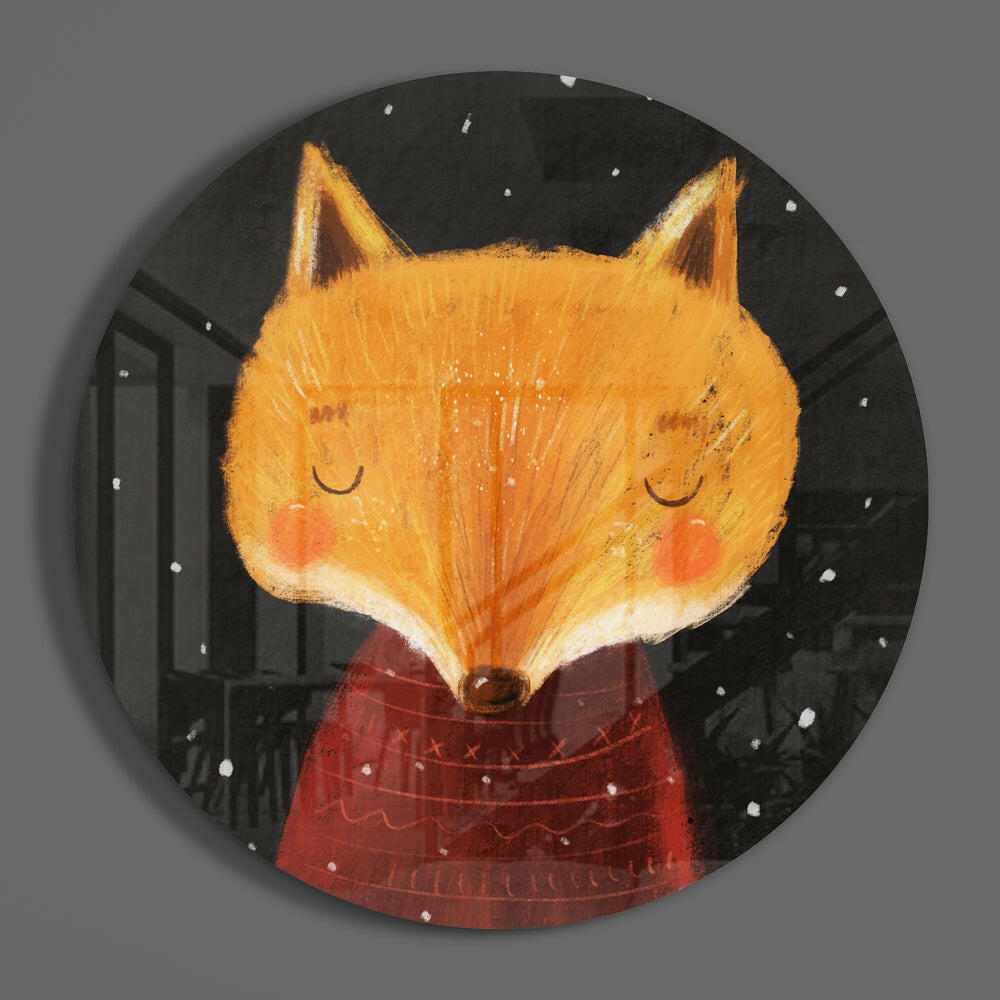 Fox Glass Wall Art.