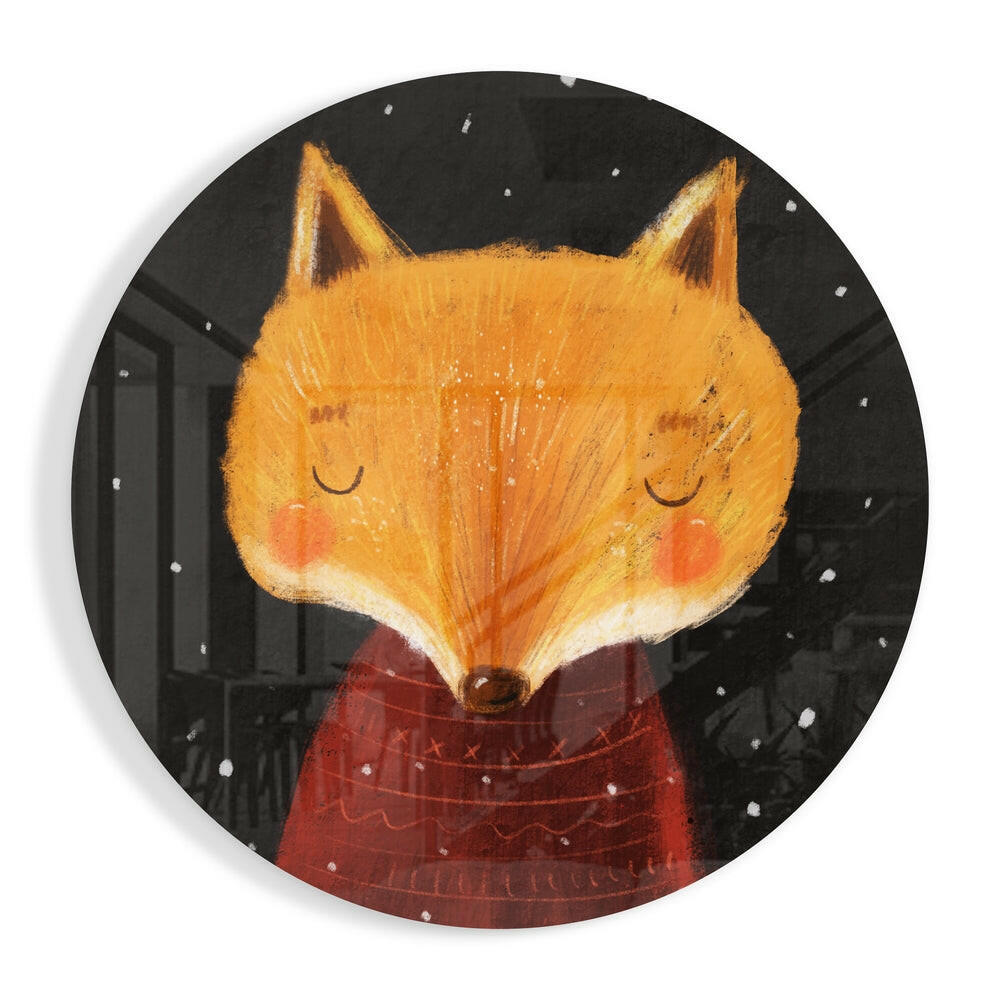 Fox Glass Wall Art.
