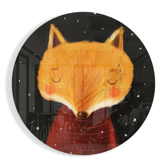 Fox Glass Wall Art.