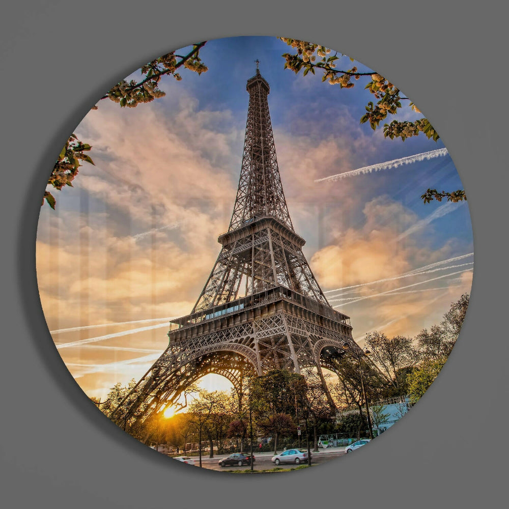 Eiffel Tower Glass Wall Art.
