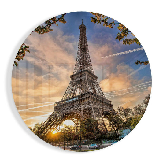 Eiffel Tower Glass Wall Art.