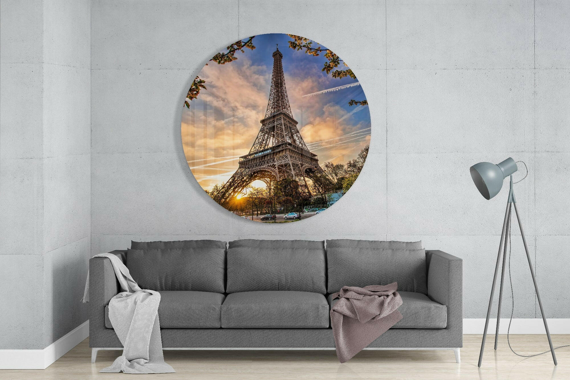 Eiffel Tower Glass Wall Art.