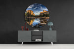 Mountains Glass Wall Art.