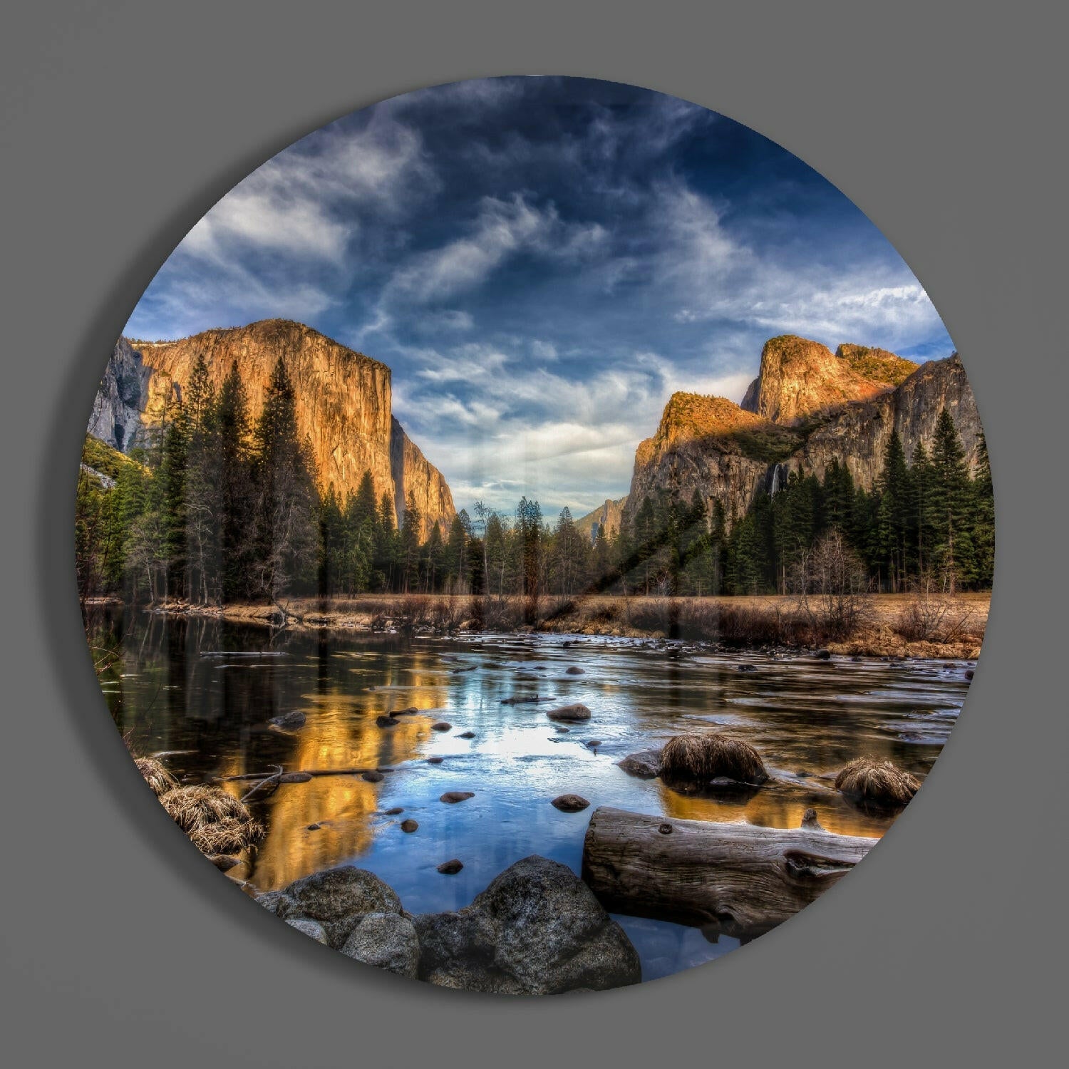 Mountains Glass Wall Art.