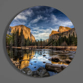 Mountains Glass Wall Art.