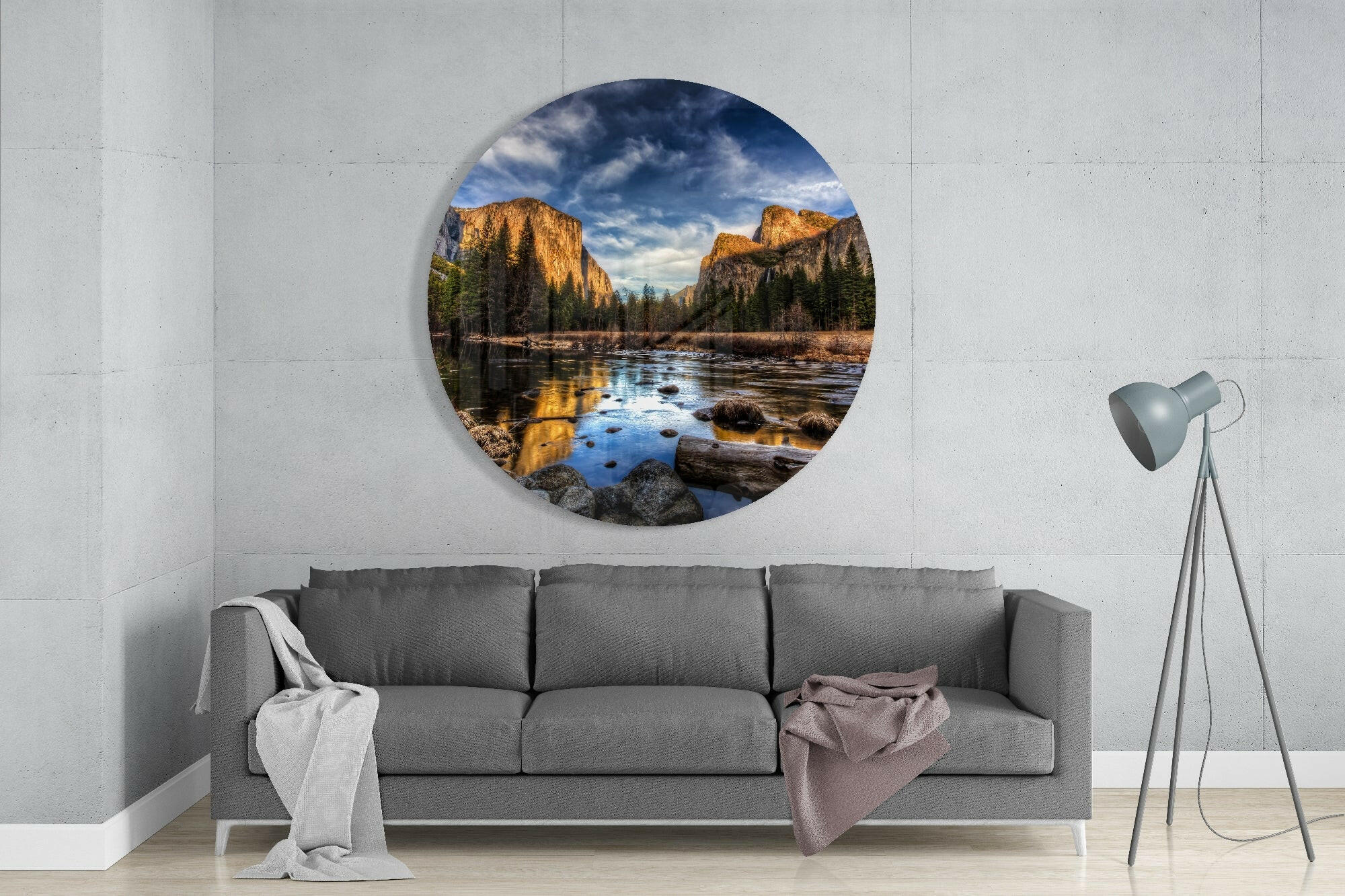 Mountains Glass Wall Art.