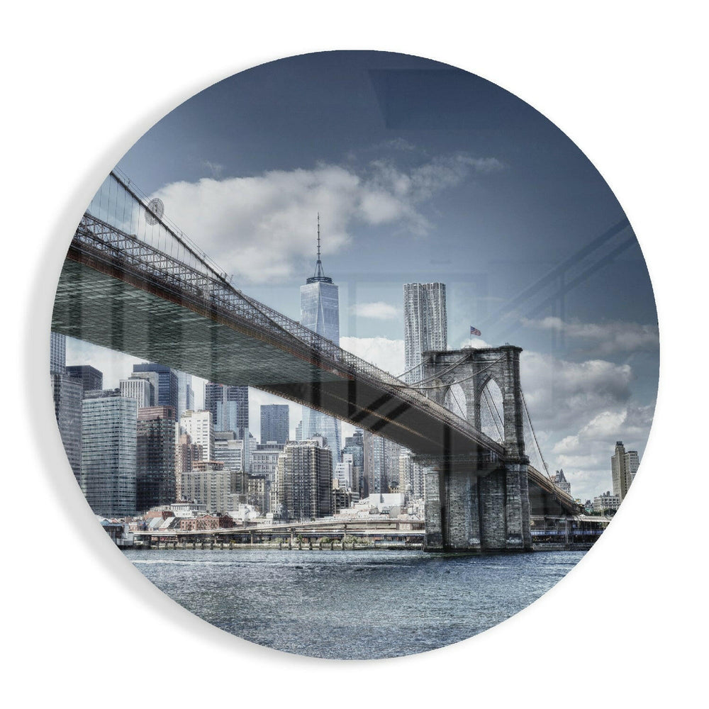 Brooklyn Bridge Glass Wall Art.
