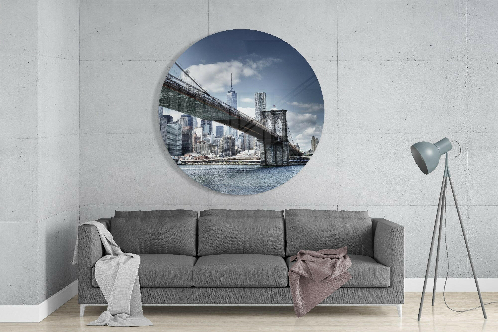 Brooklyn Bridge Glass Wall Art.