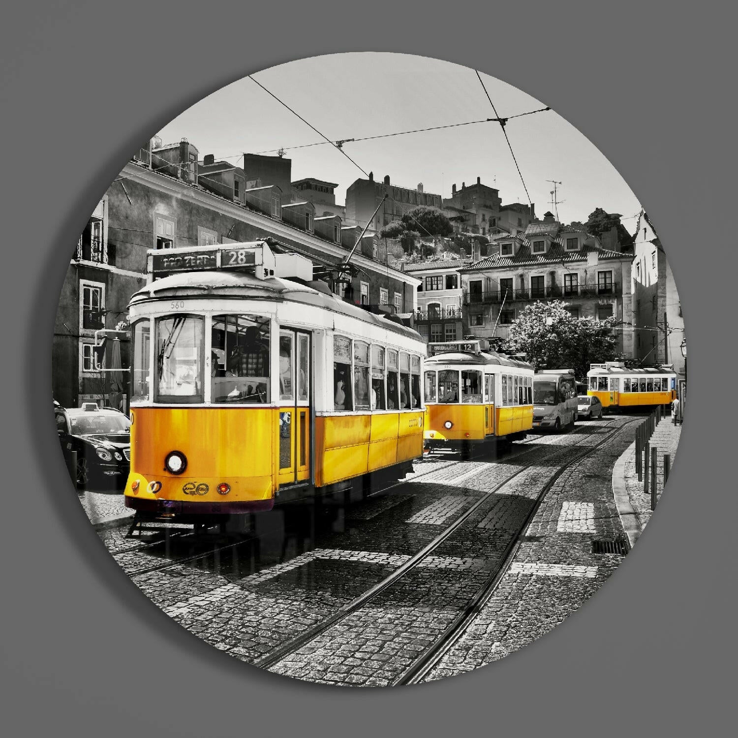 Tram Glass Wall Art.