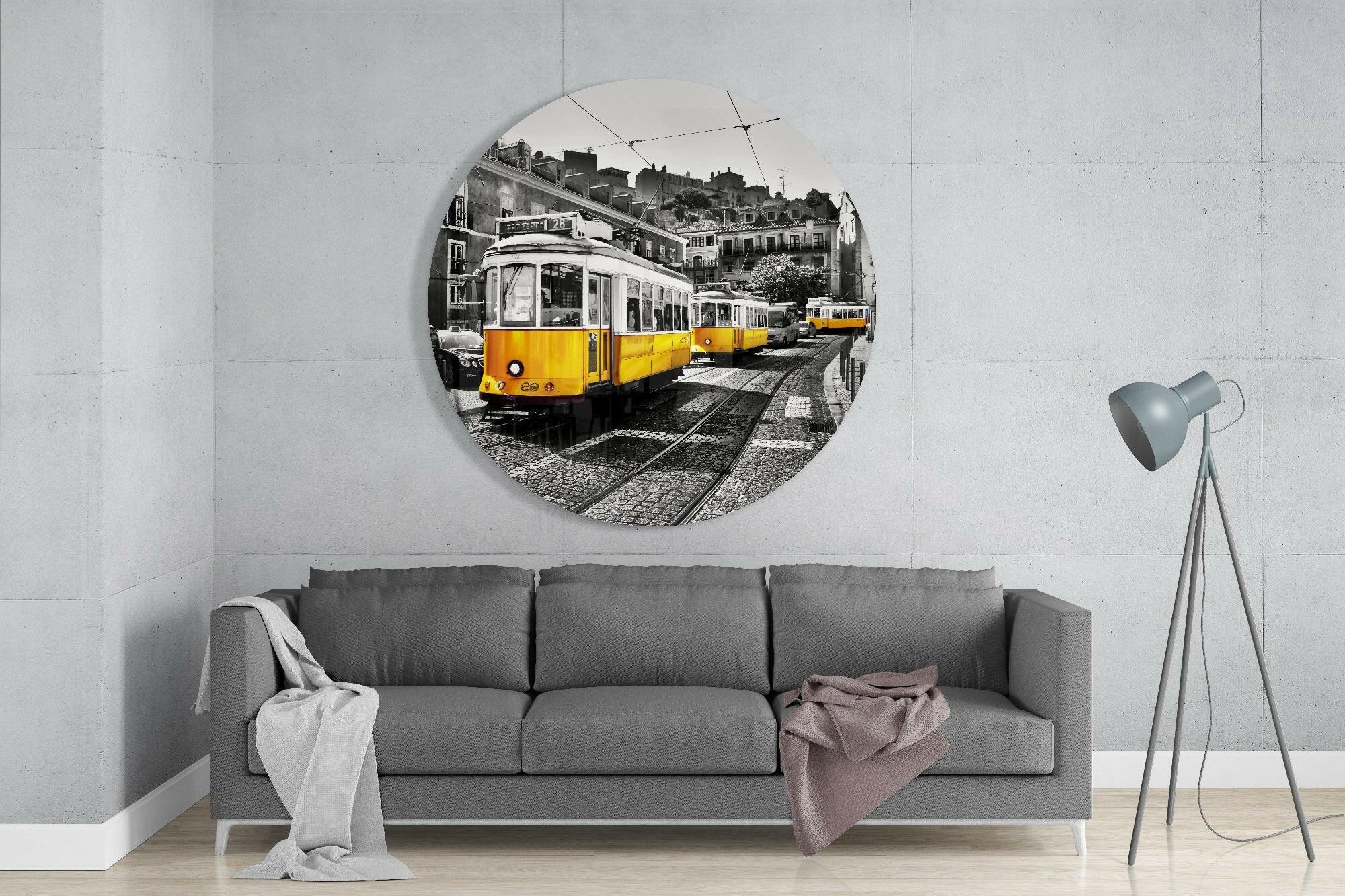 Tram Glass Wall Art.