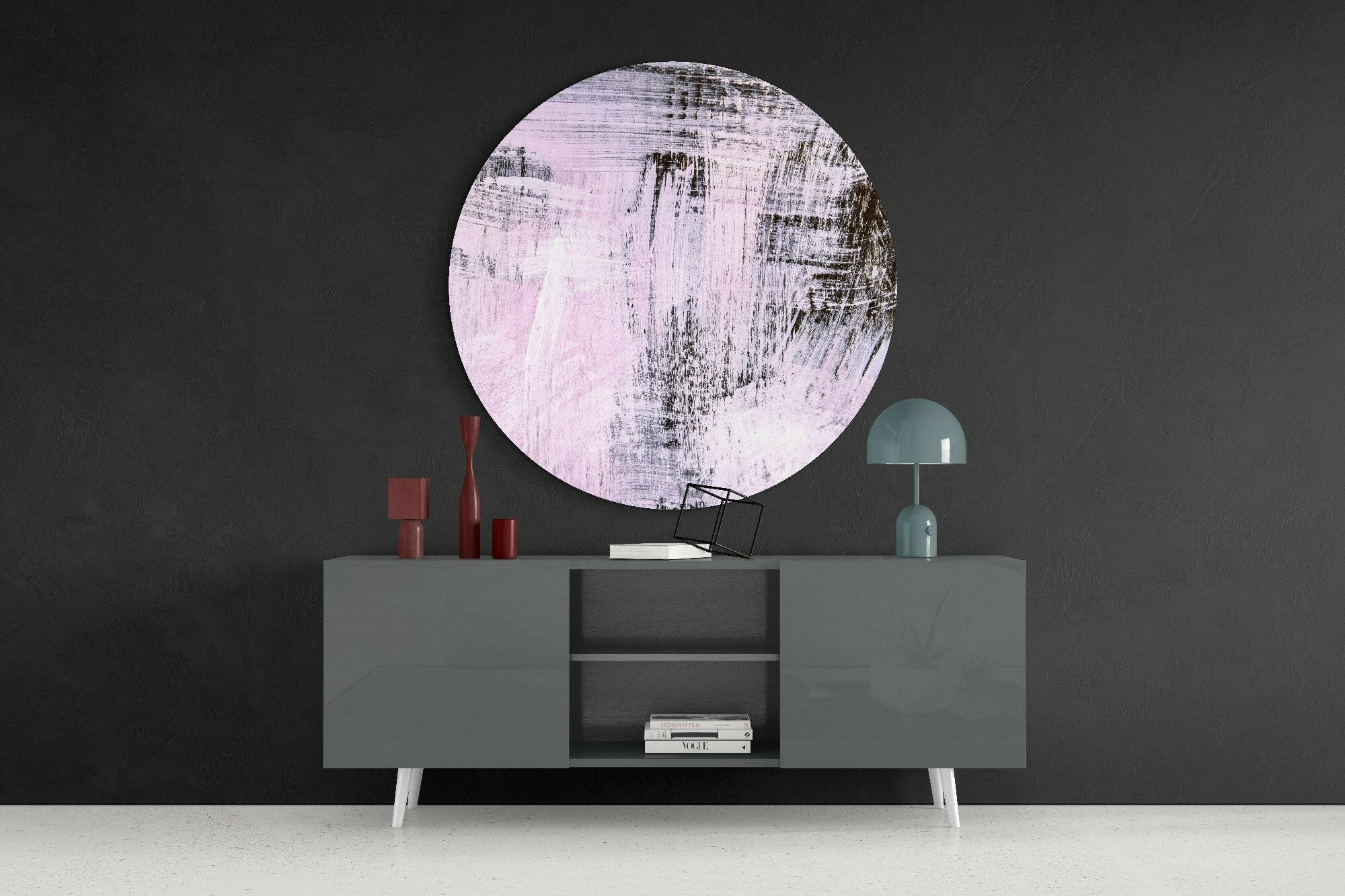 Abstract Glass Wall Art.