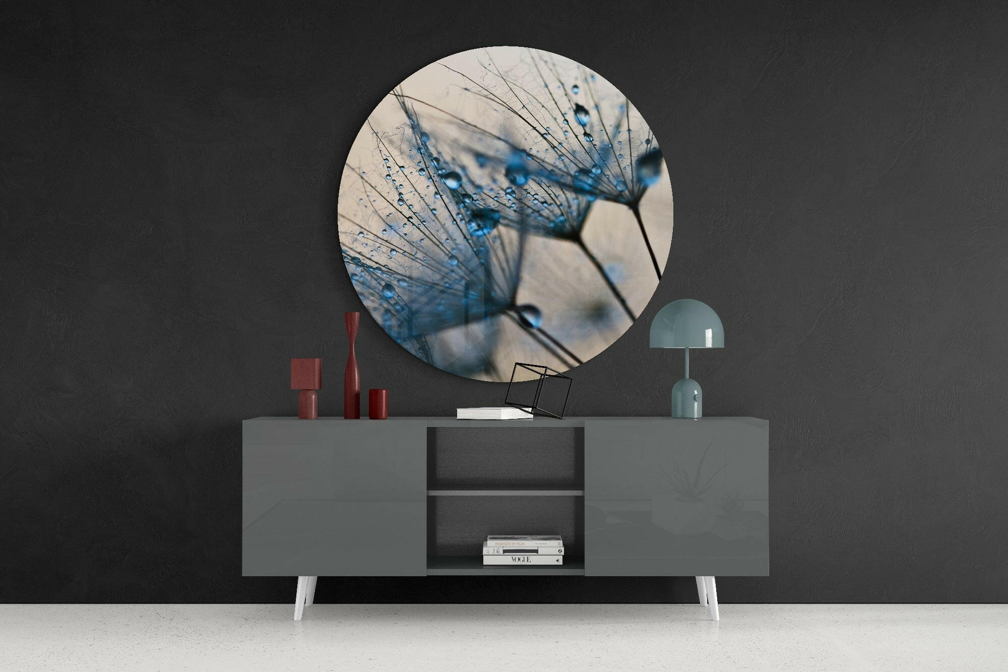 Dandelion Glass Wall Art.