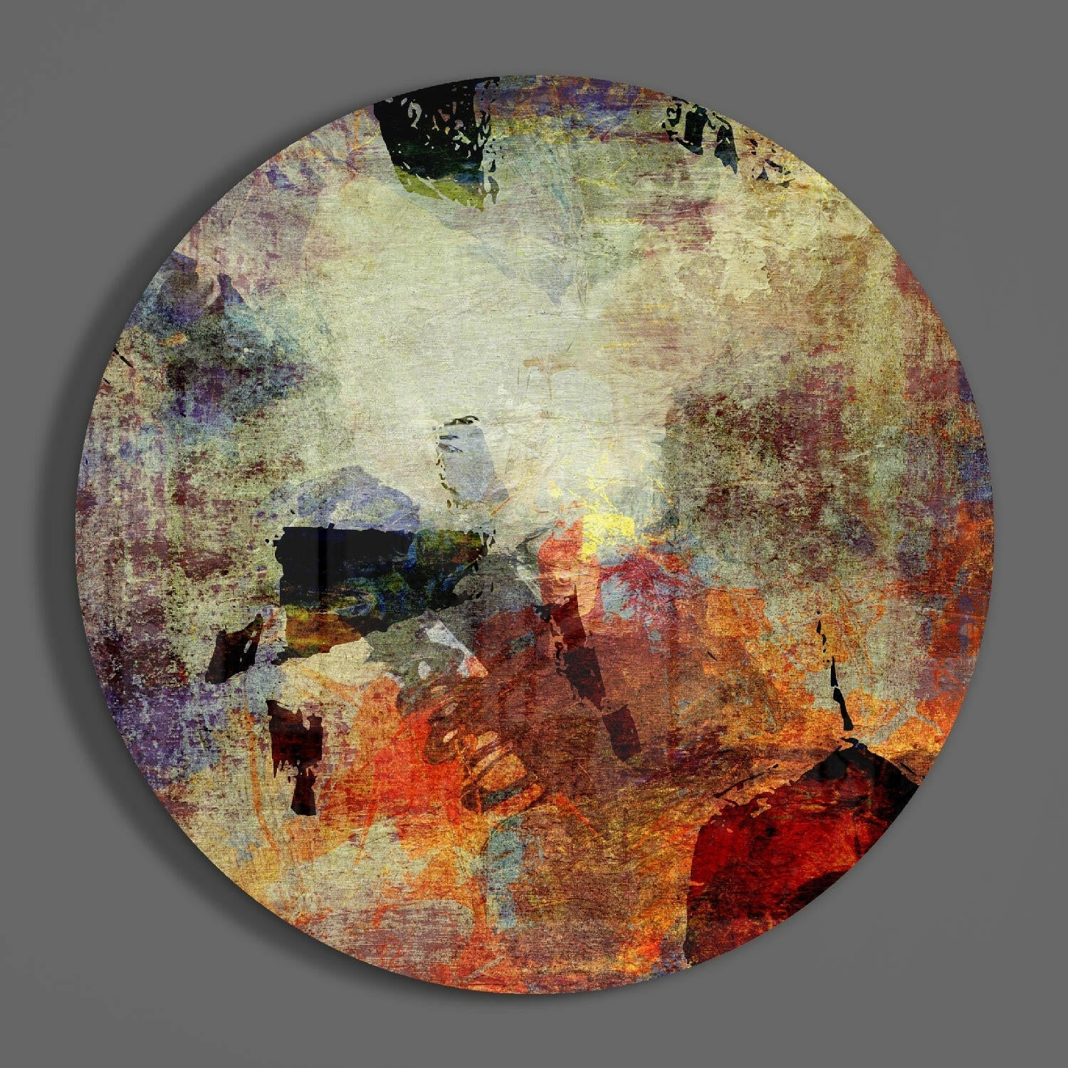 Abstract Glass Wall Art.