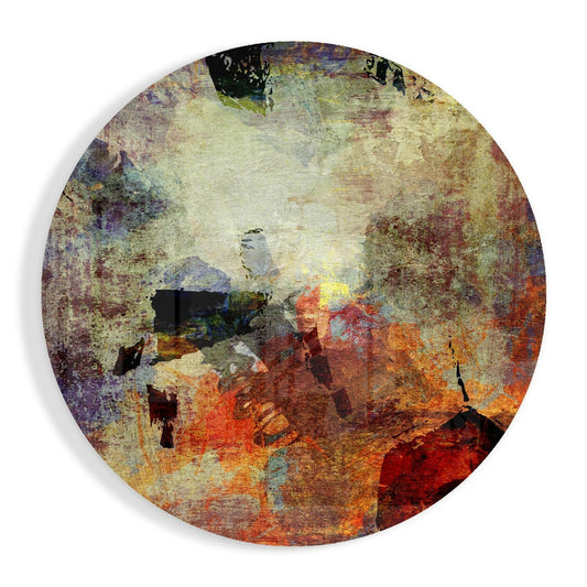 Abstract Glass Wall Art.