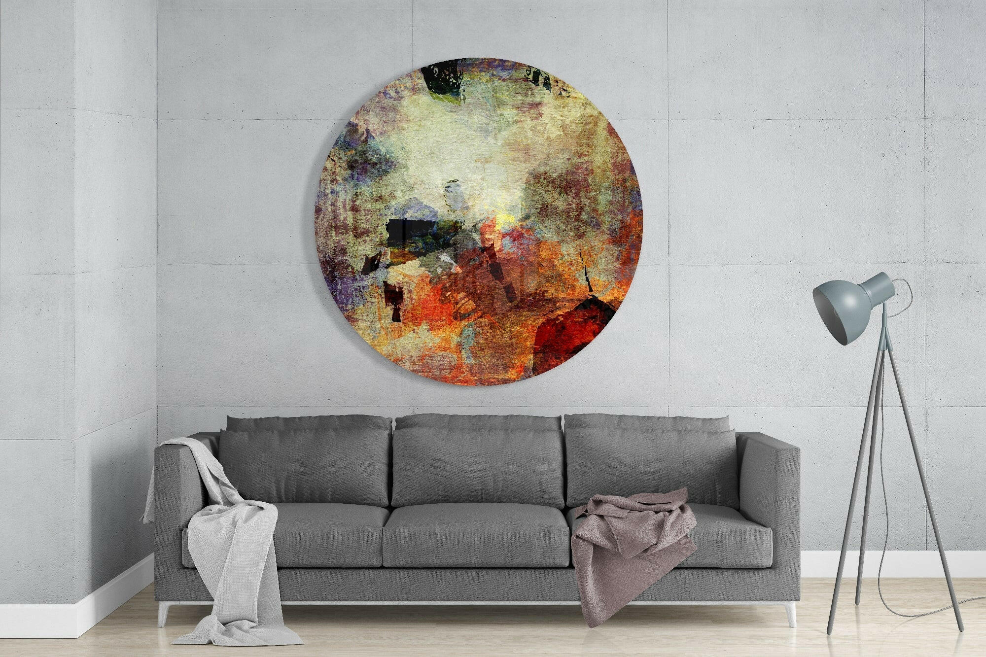 Abstract Glass Wall Art.