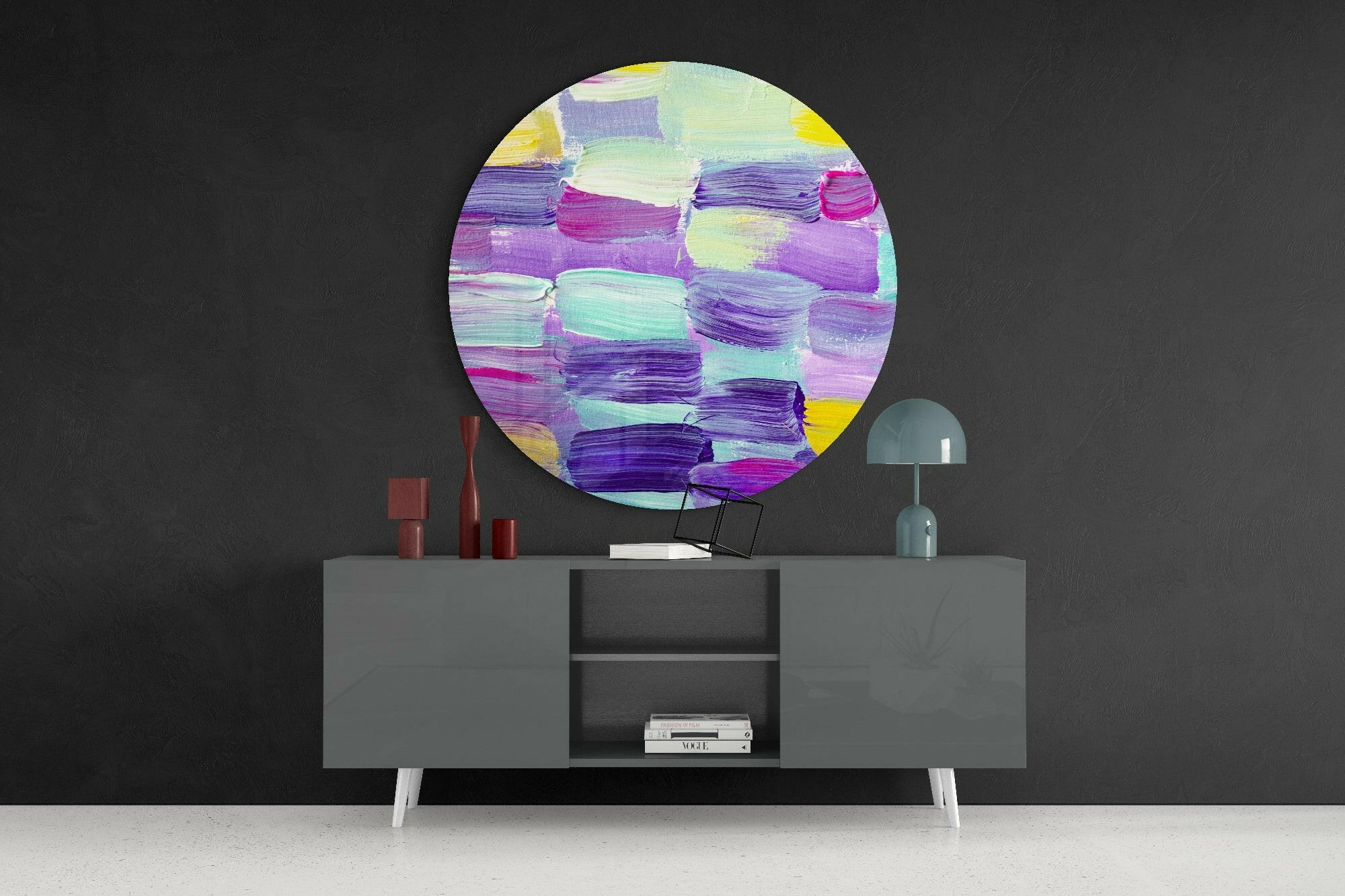 Abstract Glass Wall Art.