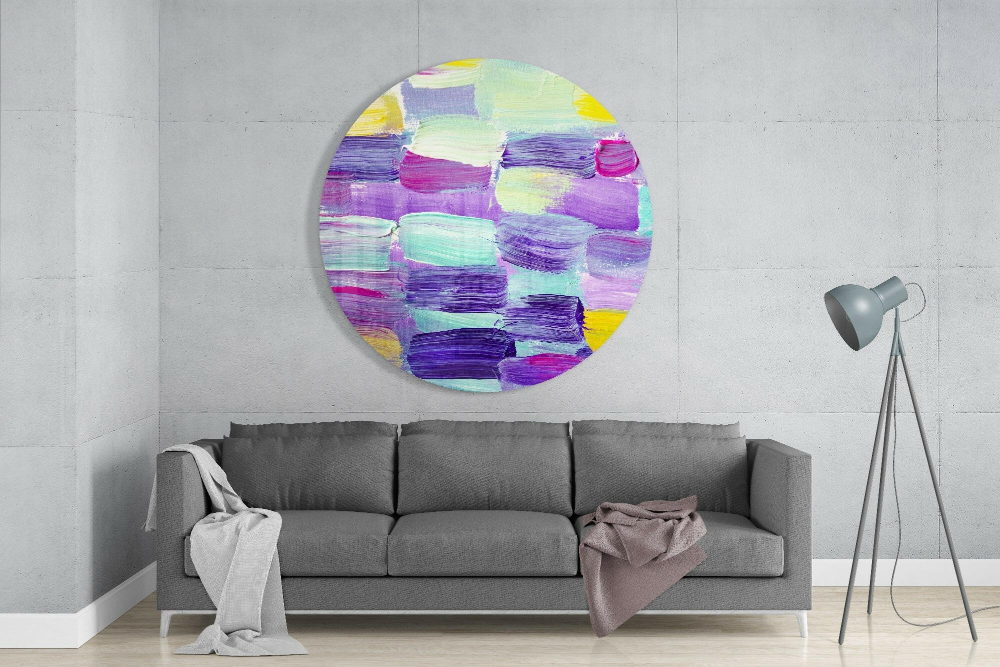 Abstract Glass Wall Art.