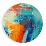 Abstract Glass Wall Art.