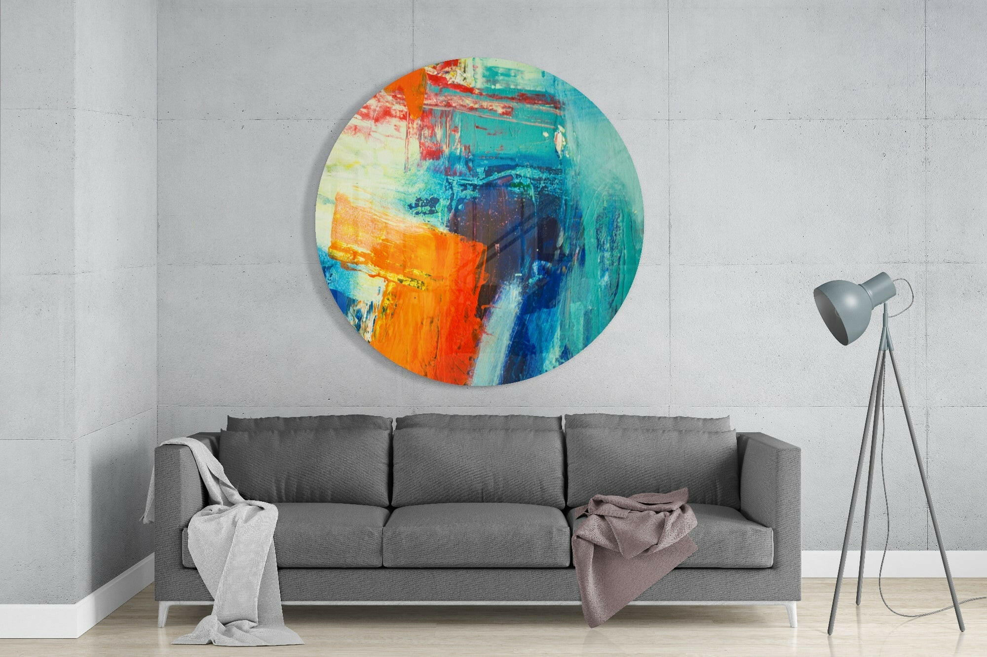 Abstract Glass Wall Art.