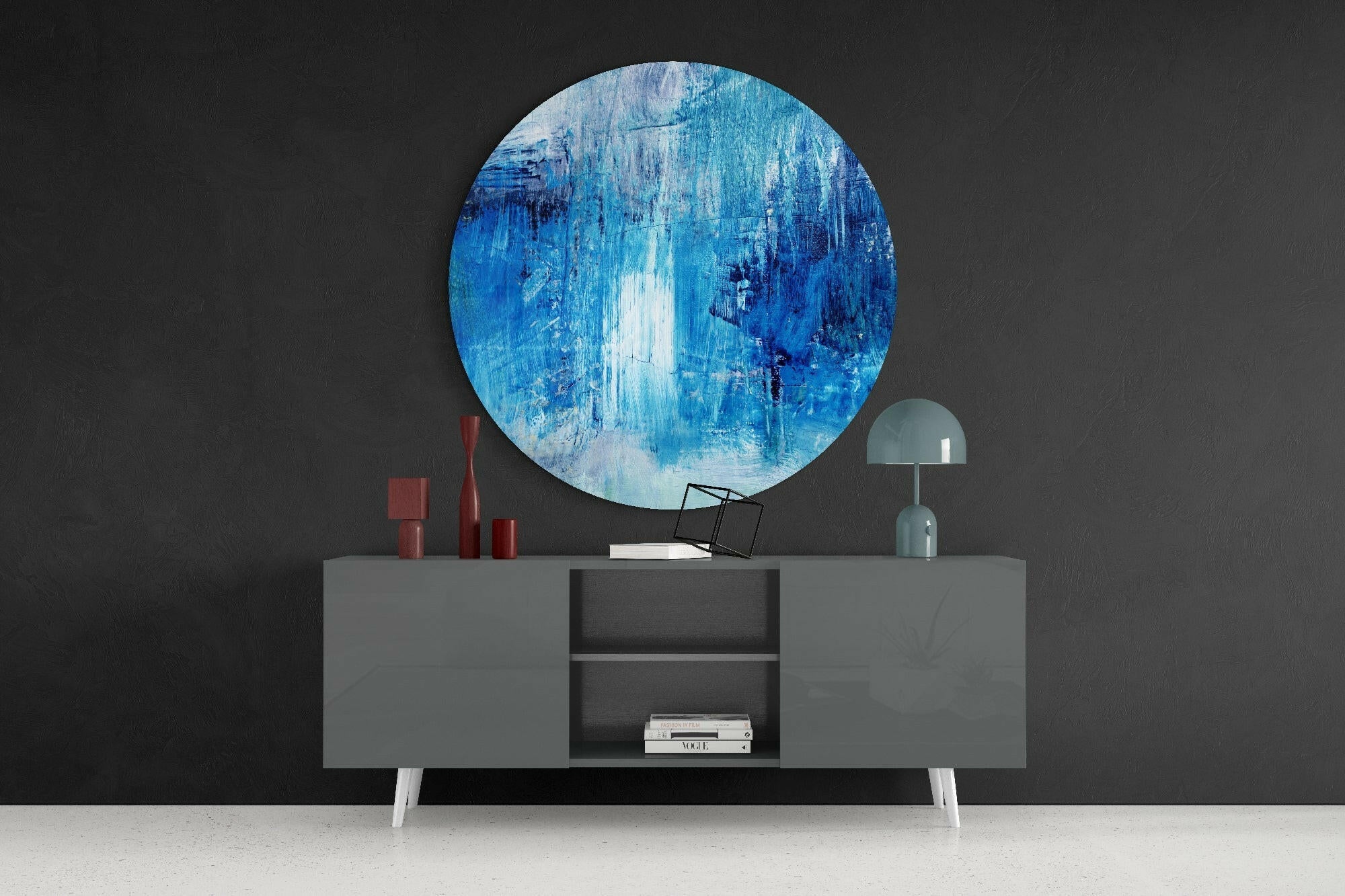 Abstract Glass Wall Art.