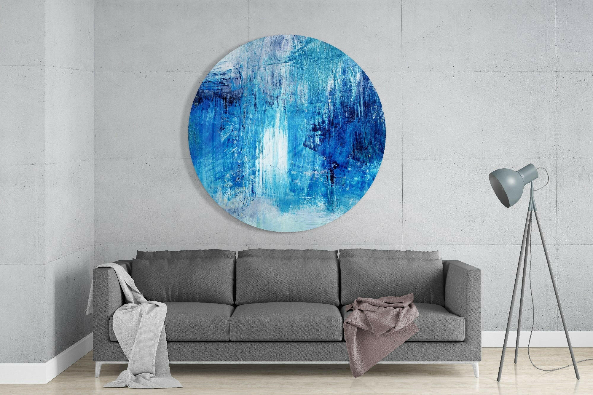 Abstract Glass Wall Art.