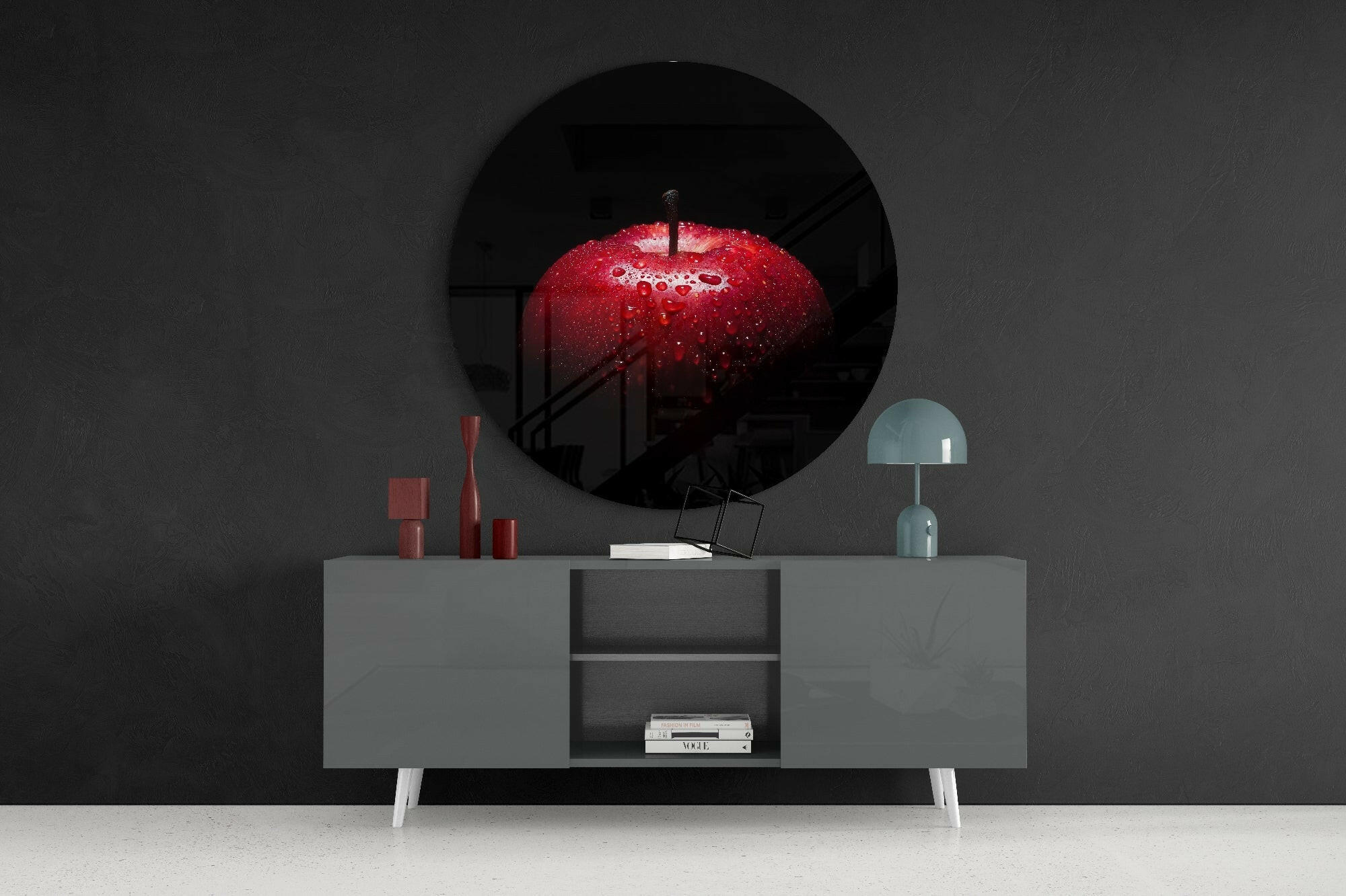 Apple Glass Wall Art.