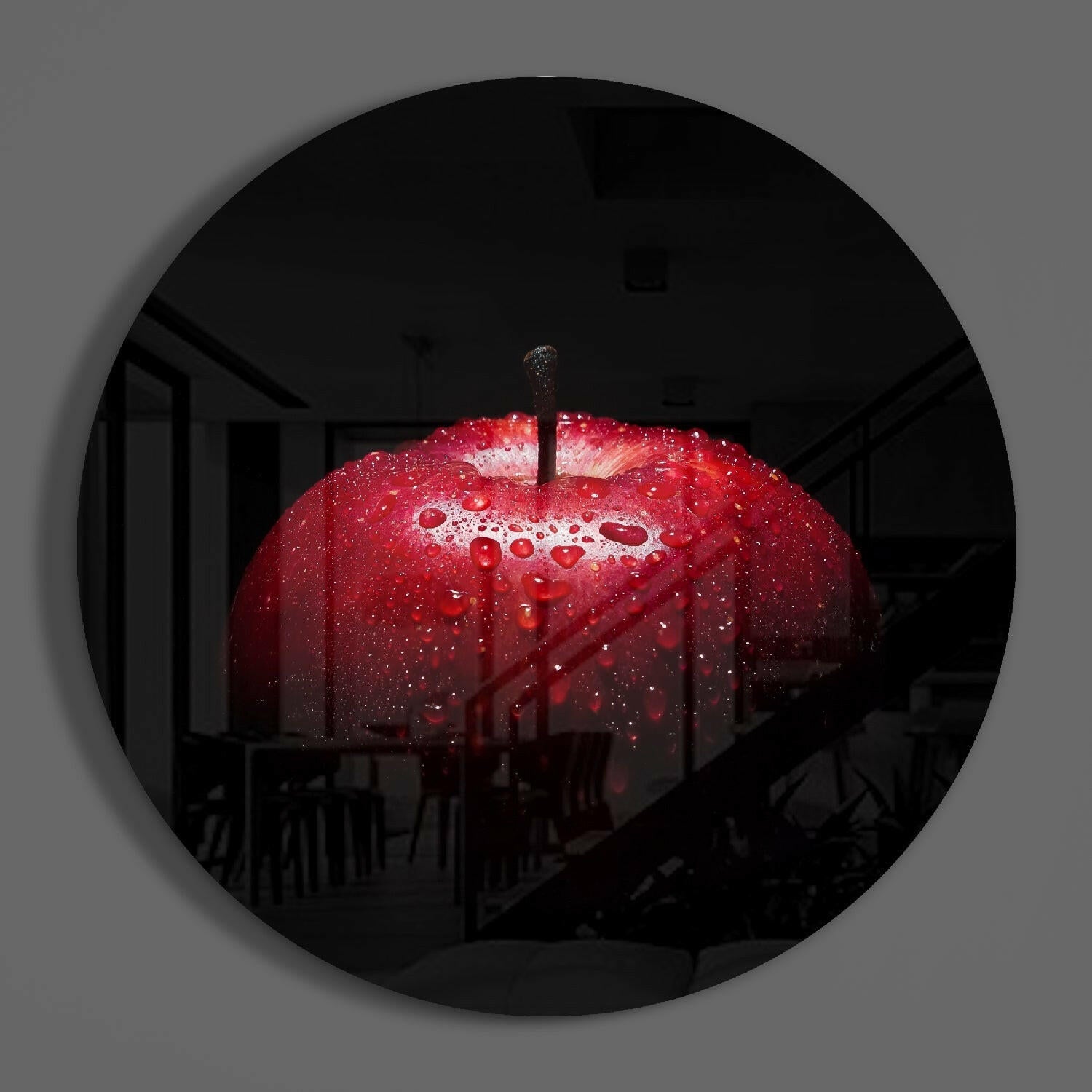 Apple Glass Wall Art.