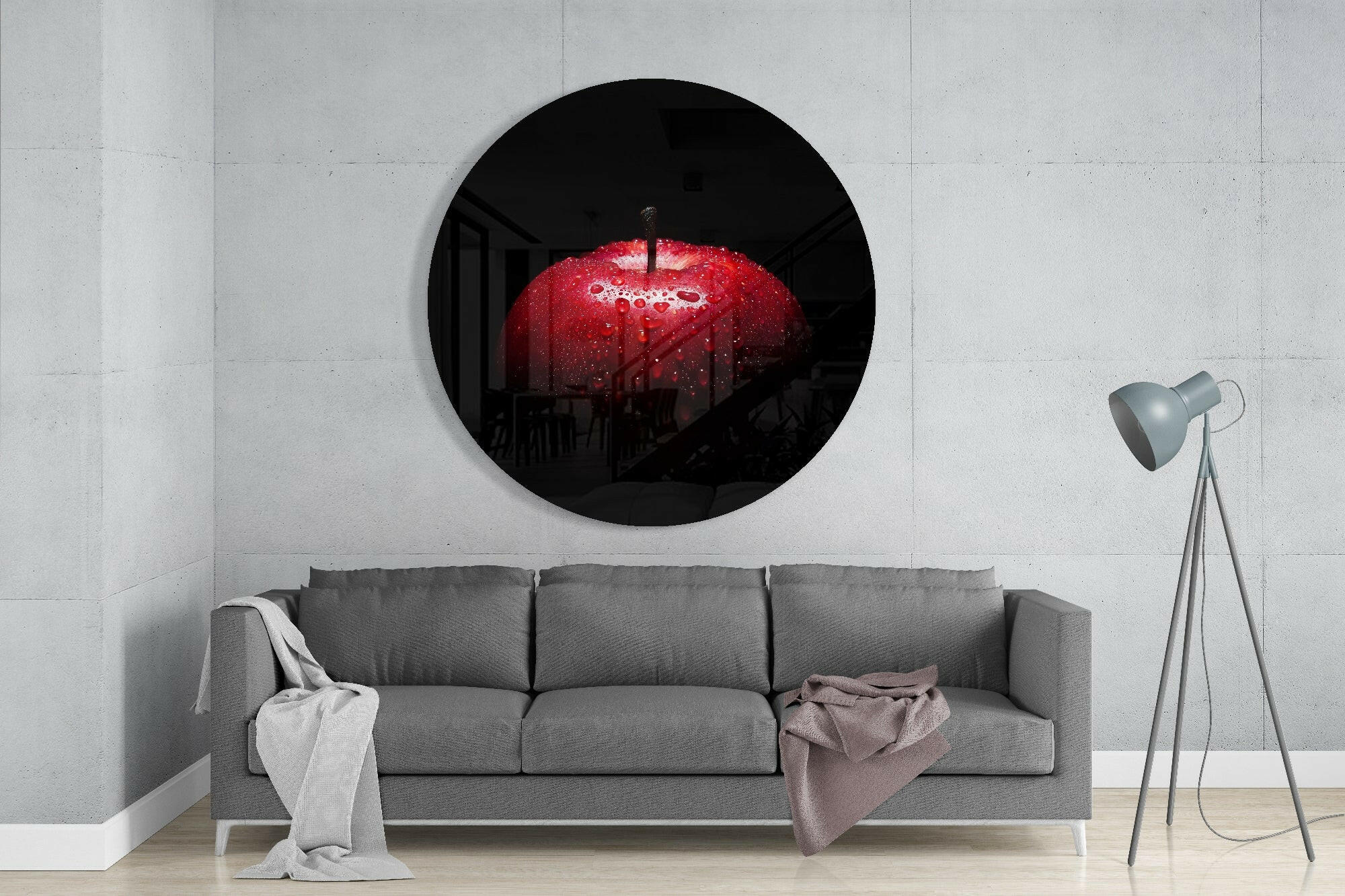 Apple Glass Wall Art.