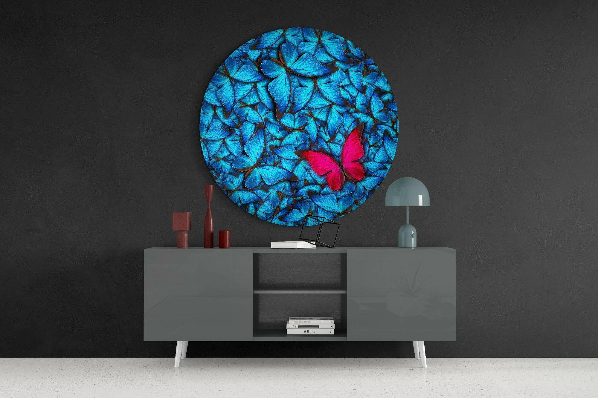 Butterfly's Dream Glass Wall Art.