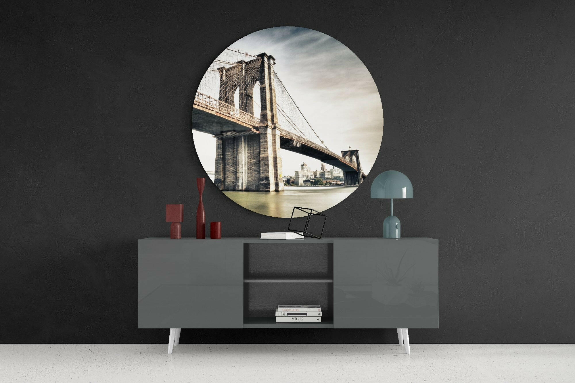 Brooklyn Bridge Glass Wall Art.