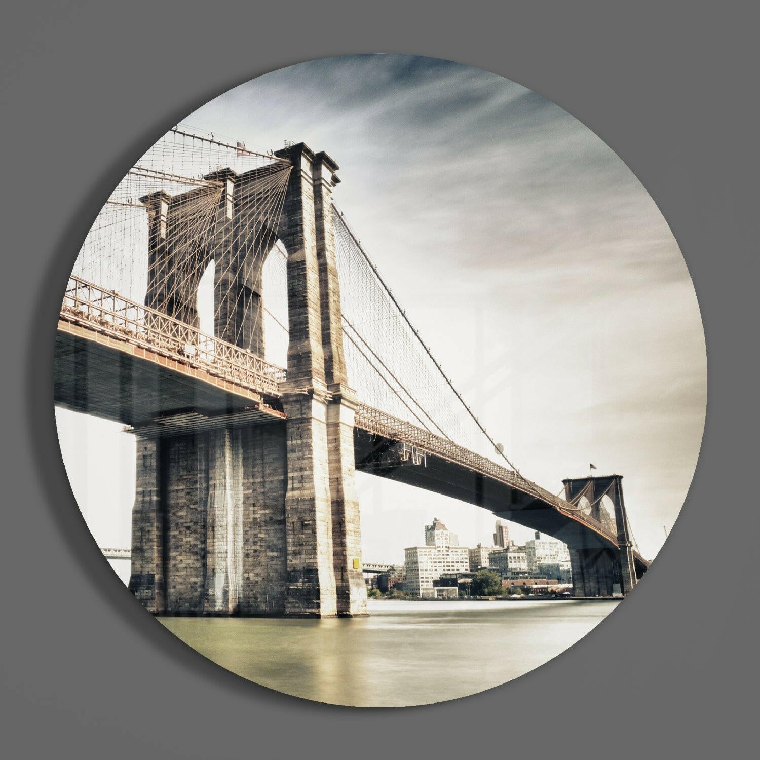 Brooklyn Bridge Glass Wall Art.