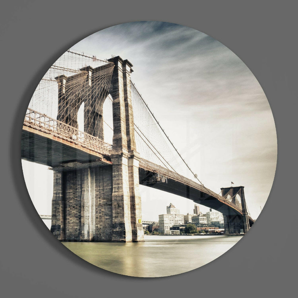 Brooklyn Bridge Glass Wall Art.