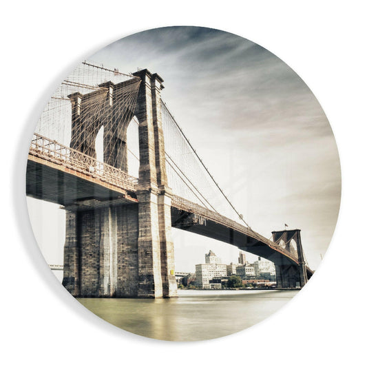 Brooklyn Bridge Glass Wall Art.