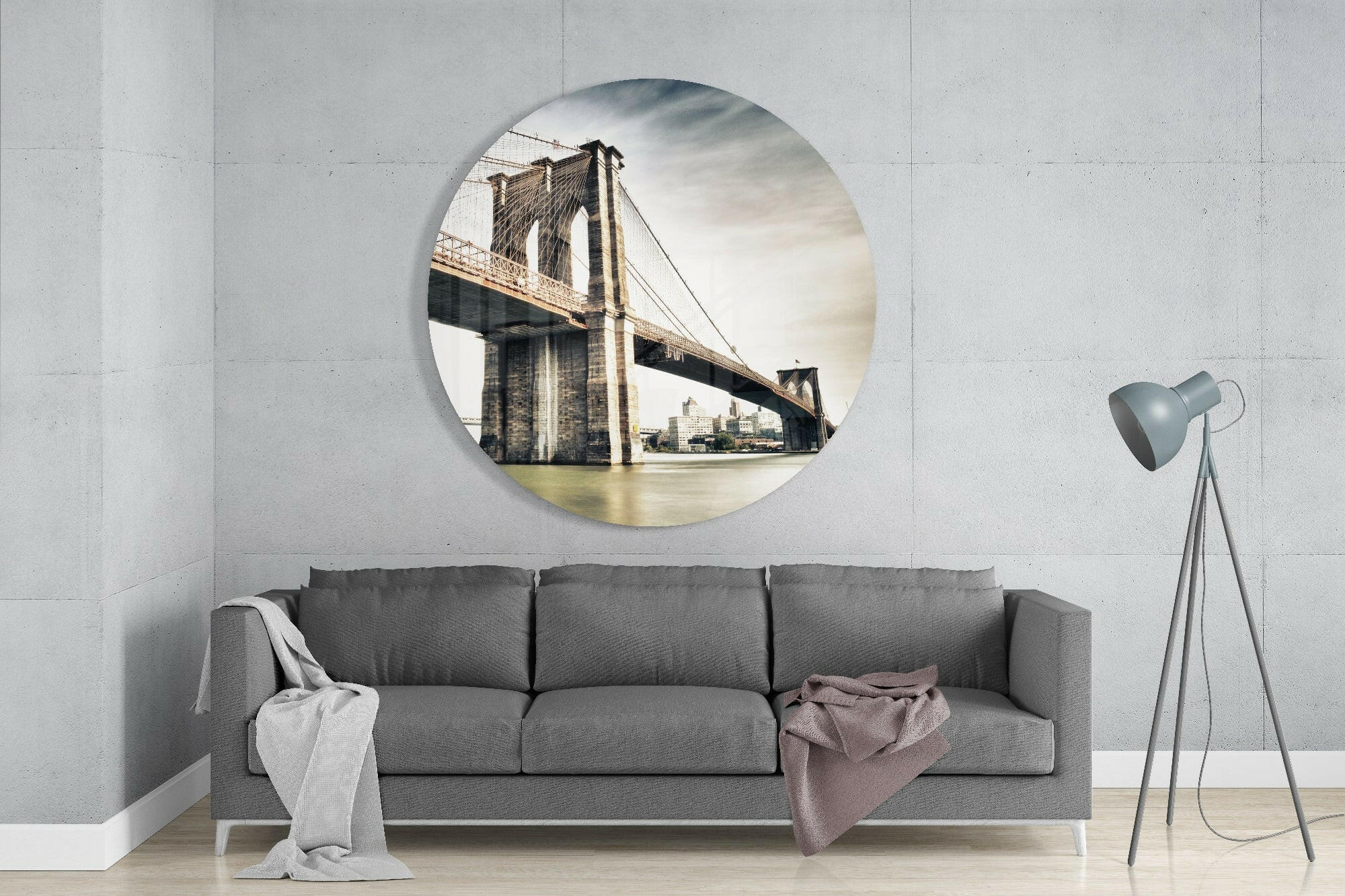 Brooklyn Bridge Glass Wall Art.