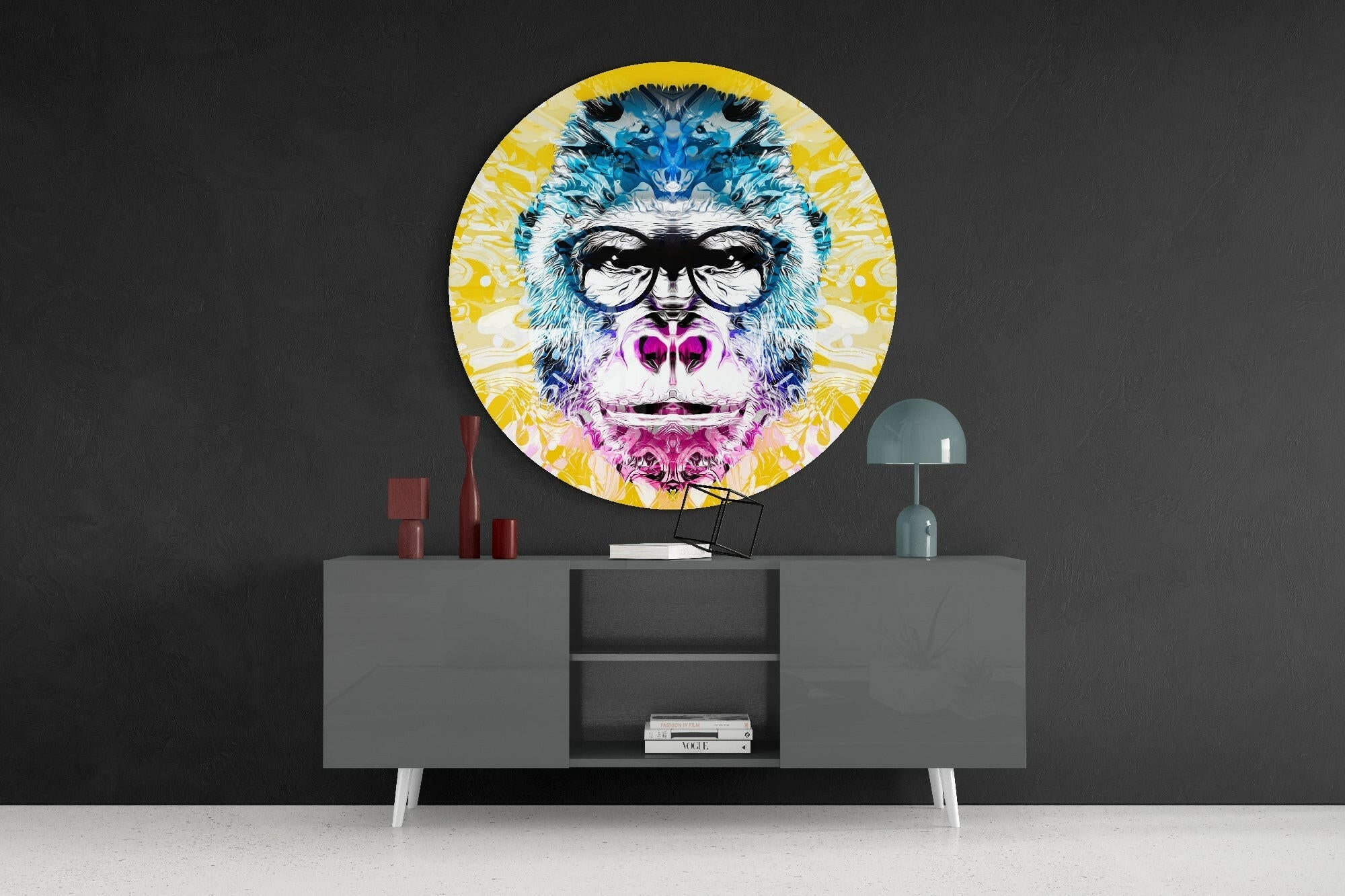 Philosopher Gorilla Glass Wall Art.