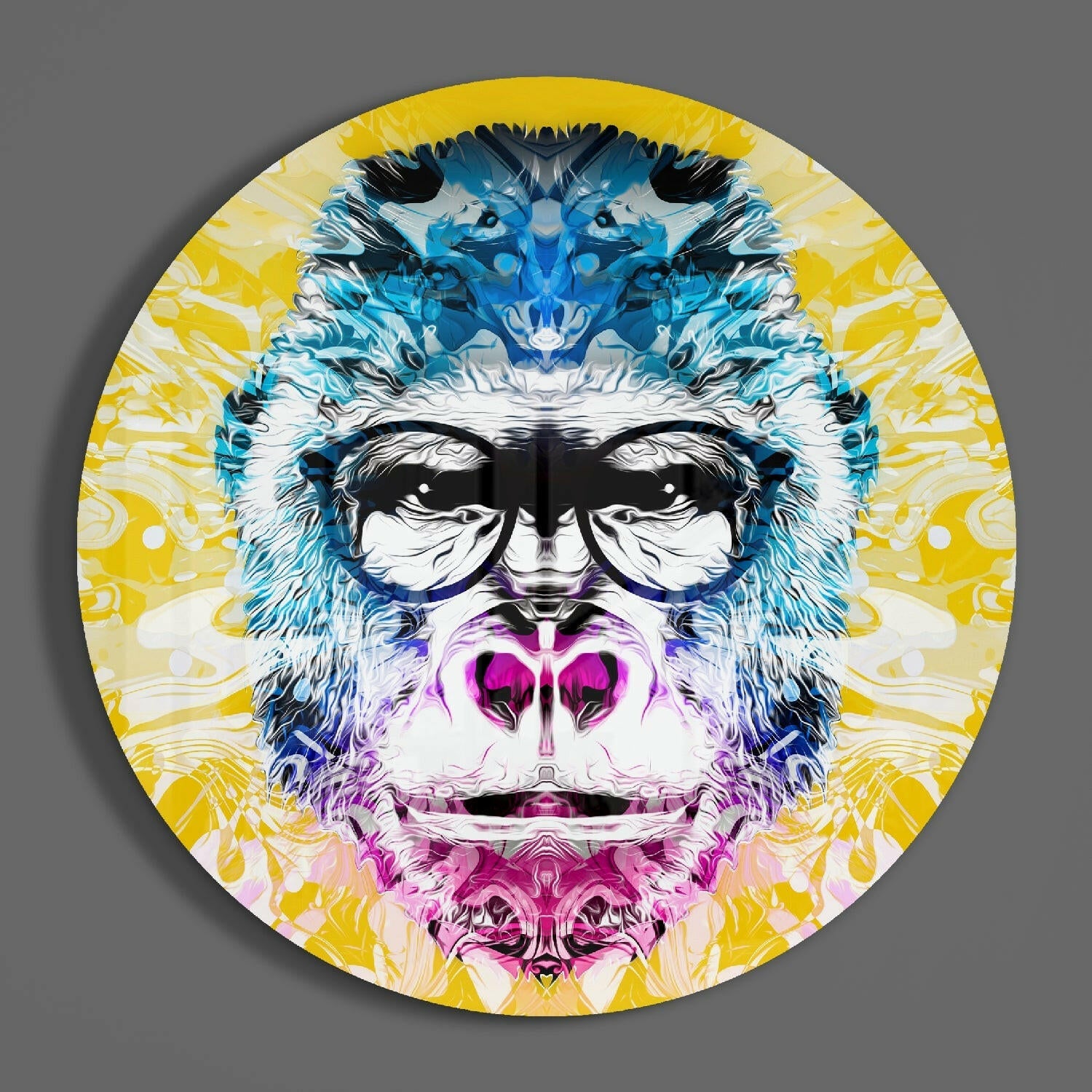 Philosopher Gorilla Glass Wall Art.