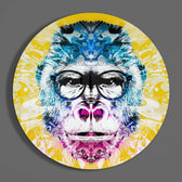 Philosopher Gorilla Glass Wall Art.