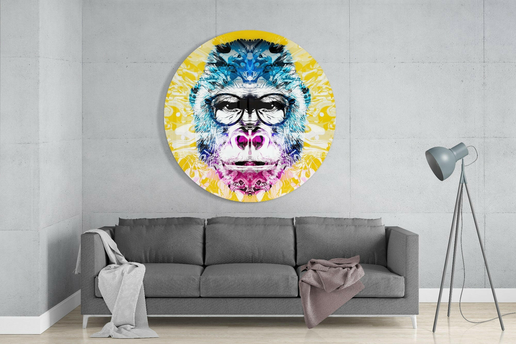 Philosopher Gorilla Glass Wall Art.