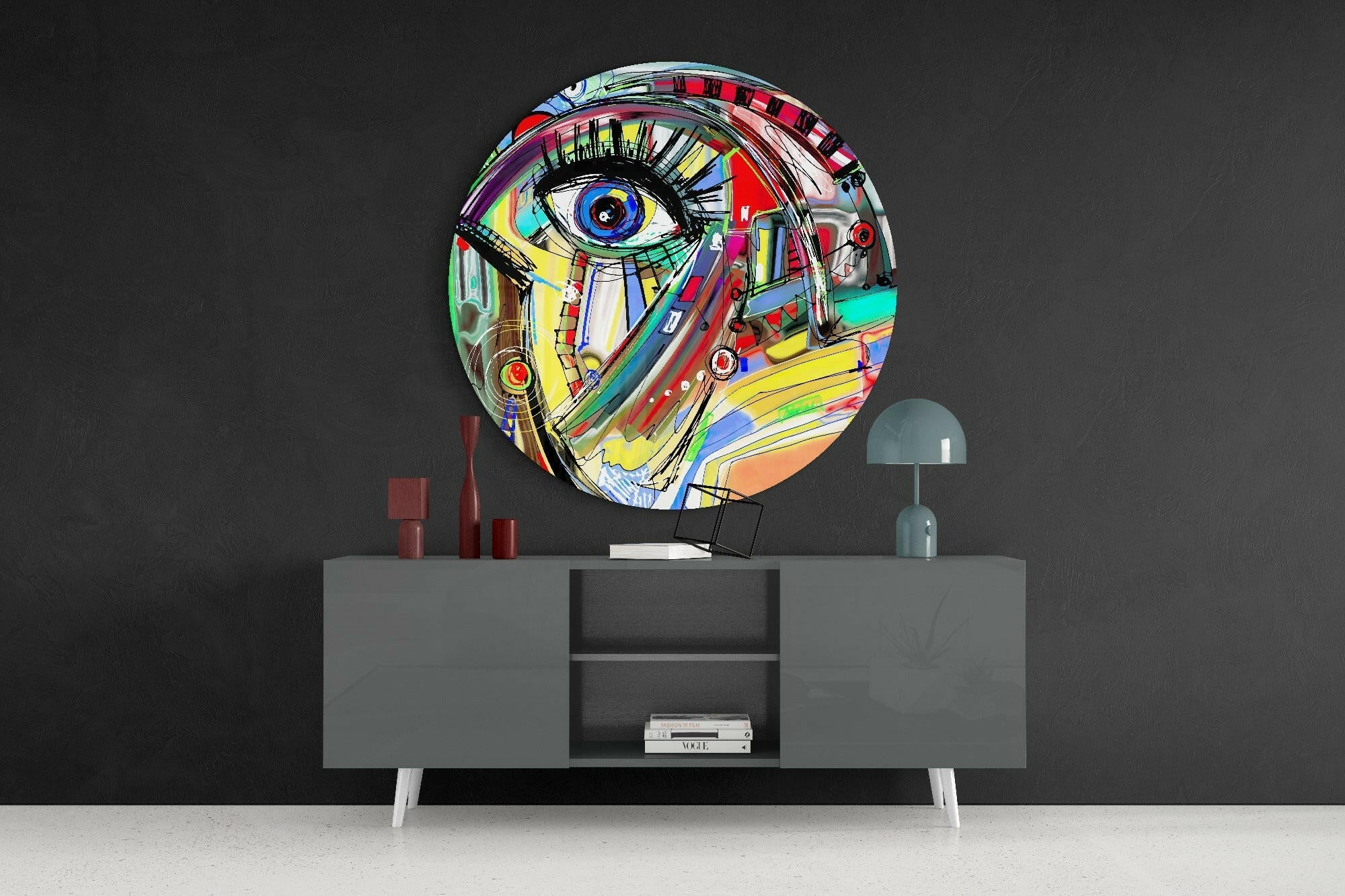 Abstract Complex Glass Wall Art.